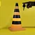 Luminária Cone De Trânsito 65x32x32cm Polietileno Amarelo e Preto. - Imagem 2