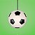 Pendente Bola de Futebol Ø25,5x24cm Polietileno Branco e Preto. - Imagem 3