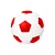 Luminária Bola de Futebol Ø25,5x24cm Polietileno Branco e Vermelho. - Imagem 1