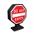 Luminária Placa Do Not Enter 34,5x25,5x8cm Polietileno Preto e Vermelho. - Imagem 1