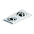 Spot de Embutir Sura Retangular Duplo AR111 34,3x18,3x10,2cm Alumínio Branco Fosco. - Imagem 1