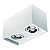 Spot de Sobrepor Sura Face Recuada Retangular Duplo AR70 14x25,1x12,8cm Alumínio Branco Fosco. - Imagem 1