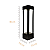 Poste Balizador 275 para Jardim 8W 3000K 30cm Preto. - Imagem 2