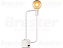 Luminária de mesa Aramis com entrada USB 40X21cm aço branco fosco. - Imagem 2
