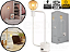 Luminária de mesa Aramis com entrada USB 40X21cm aço branco fosco. - Imagem 1