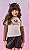 Conjunto Blusa Panda e Short Courino Preto - Imagem 1