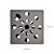 Grelha de ralo rotativa cromada 9,4 cm quadrada astra - Imagem 3