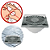 Ralo sifonado cromado quadrado 100X38X40 mm plastilit - Imagem 3