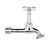 Torneira jardim com chaveta 1/2" X 3/4" cromada clara inox - Imagem 2