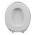 Assento tampa para vaso sanitário almofada oval branco astra - Imagem 3