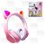 Fone De Ouvido Sem Fio Com Orelha De Gatinho Com Led Colorido Bluetooth Rosa  A-087 - Imagem 1