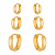 Trio Dourado de Argolinhas - Imagem 1