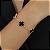 Pulseira Dourada Trevos Zircônia Preta - Imagem 2