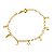 Pulseira Dourada com Pingentes de Coração e Estrela - Imagem 1