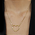 Colar Dourado de Coração Vazado Arco - Imagem 2