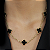 Colar Dourado 5 Trevos Preto - Imagem 2