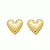 Brinco Dourado de Coração Liso - Imagem 1
