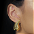 Brinco Dourado Gota Curvada Grande - Imagem 2