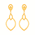 Brinco Dourado Luxo Gota de Gala - Imagem 2