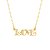 Colar Dourado Love com Zircônia - Imagem 1
