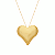 Colar Dourado de Coração Liso - Imagem 1