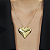 Colar Dourado de Coração Liso - Imagem 2