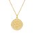 Colar Dourado Medalha São Miguel Arcanjo Cravejado de Zircônia - Imagem 1