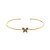 Bracelete Dourado com Borboleta Cravejada de Zircônia Colorida - Imagem 1