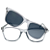 Óculos 2 em 1 Clip-On Vison Eyewear Munique Translúcido: Conforto, Comodidade e Versatilidade! - Imagem 2