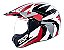 Capacete Bieffe 3 Branco/rubro Sport Hills - Imagem 1