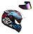 Capacete Peels Icon Rt Preto Azul C/óculos +viseira Camaleão - Imagem 1