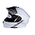Capacete EBF XTroy Solid Shine Articulado Branco Com Óculos Interno - Imagem 2