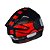 Capacete EBF XTroy MSV GTR Articulado Preto / Vermelho Com Óculos Interno - Imagem 7