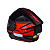 Capacete EBF XTroy MSV GTR Articulado Preto / Vermelho Com Óculos Interno - Imagem 6