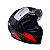 Capacete EBF XTroy FF 526 Crush Fechado Preto / Vermelho - Imagem 2