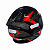 Capacete EBF XTroy FF 526 Crush Fechado Preto / Vermelho - Imagem 5