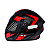 Capacete EBF XTroy FF 526 Crush Fechado Preto / Vermelho - Imagem 1