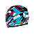 Capacete FW3 Gtn Fox Azul Tiffany/Rosa/Branco Sem Óculos - Imagem 3