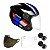 Capacete Spark Jet Square Preto/Azul+Vis Cristal+Fumê+2botão - Imagem 1