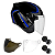 Capacete Spark Jet Speed Preto/Azul+Vis Cristal+Fumê+2botões - Imagem 2