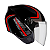 Capacete EBF Spark Jet Speed Preto / Vermelho - Imagem 1