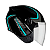 Capacete EBF Spark Jet Speed Preto / Tifany - Imagem 1