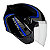 Capacete EBF Spark Jet Speed Preto / Azul - Imagem 1