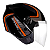 Capacete EBF Spark Jet Speed Preto e Laranja - Imagem 1