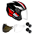 Capacete Spark Jet Square Preto/Vermelho+2 Viseiras+2 Botões - Imagem 1