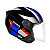 Capacete EBF Spark Jet Square Preto / Azul - Imagem 1