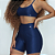 Conjunto fitness canelado: Bermuda com bolso e top - Imagem 3