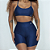 Conjunto fitness canelado: Bermuda com bolso e top - Imagem 4