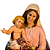 Imagem Nossa Senhora da Alegria 42cm Gesso - Imagem 5