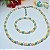 kit de Pulseira e Colar de Miçangas Marshmallow com Regulagem - Imagem 1